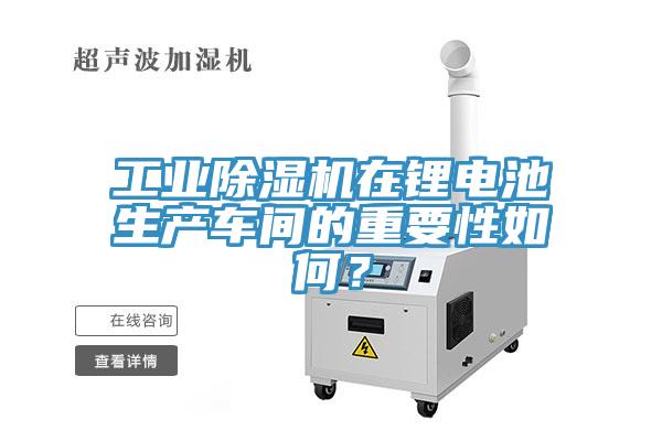 工業(yè)除濕機(jī)在鋰電池生產(chǎn)車(chē)間的重要性如何？