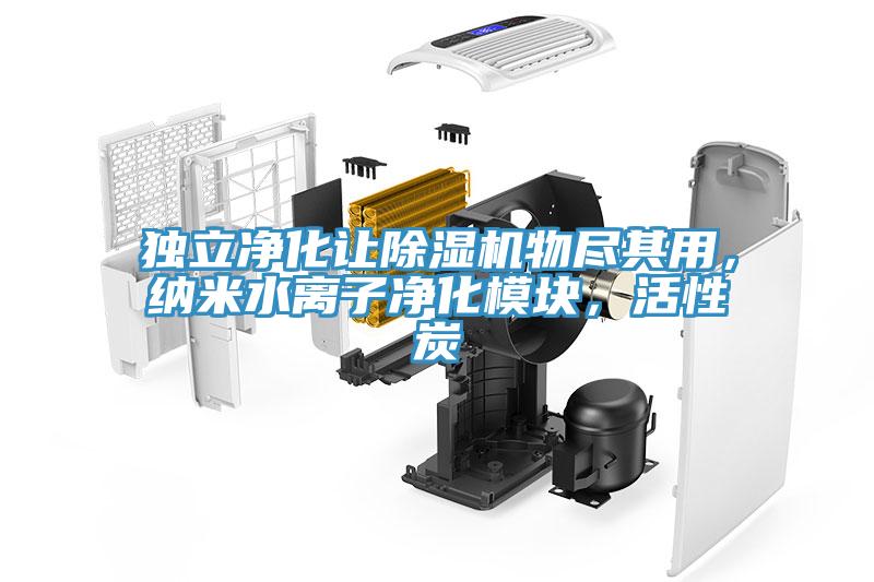 獨(dú)立凈化讓除濕機(jī)物盡其用，納米水離子凈化模塊，活性炭