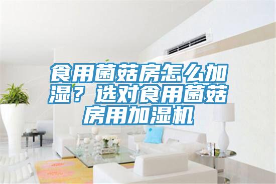 食用菌菇房怎么加濕？選對食用菌菇房用加濕機