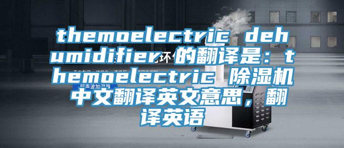 themoelectric dehumidifier 的翻譯是：themoelectric 除濕機(jī) 中文翻譯英文意思，翻譯英語