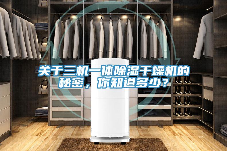 關(guān)于三機一體除濕干燥機的秘密，你知道多少？