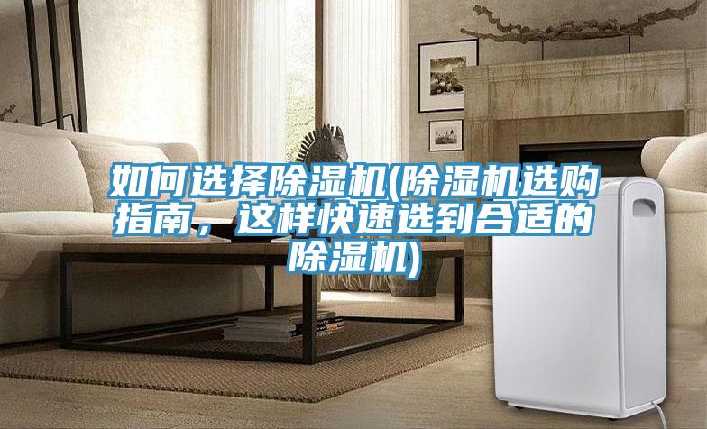 如何選擇除濕機(除濕機選購指南，這樣快速選到合適的除濕機)