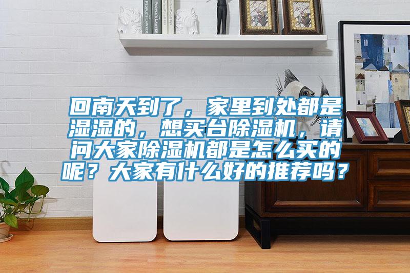 回南天到了，家里到處都是濕濕的，想買臺(tái)除濕機(jī)，請(qǐng)問大家除濕機(jī)都是怎么買的呢？大家有什么好的推薦嗎？