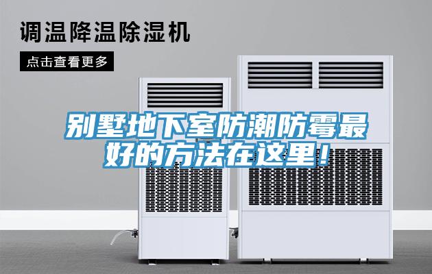 別墅地下室防潮防霉最好的方法在這里！