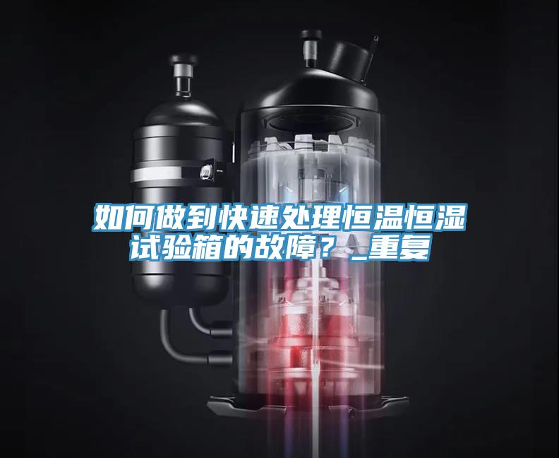 如何做到快速處理恒溫恒濕試驗箱的故障？_重復(fù)
