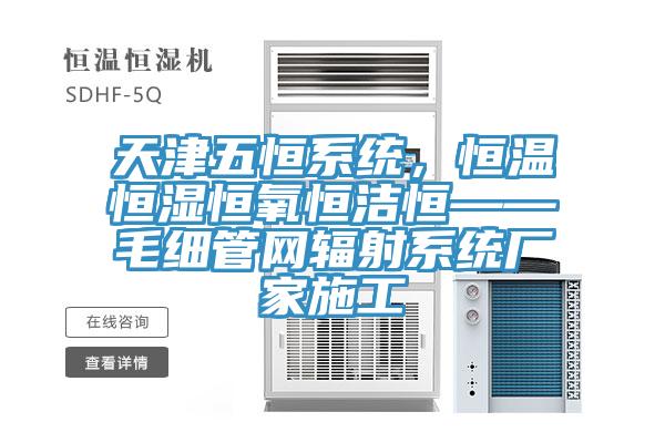 天津五恒系統(tǒng)，恒溫恒濕恒氧恒潔恒——毛細管網輻射系統(tǒng)廠家施工