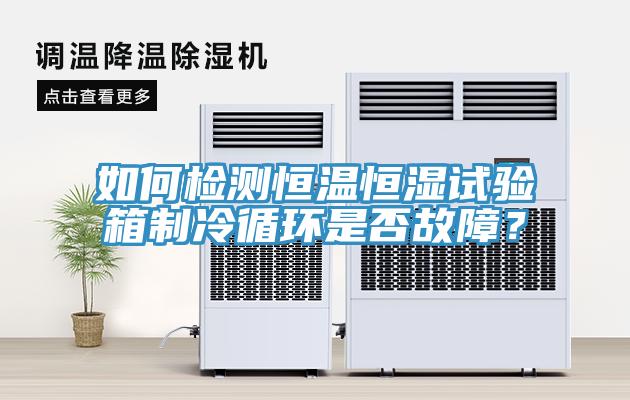 如何檢測恒溫恒濕試驗(yàn)箱制冷循環(huán)是否故障？