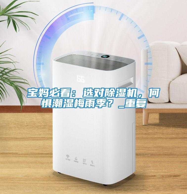 寶媽必看：選對除濕機，何懼潮濕梅雨季？_重復