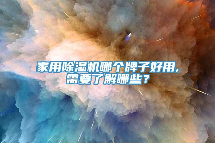 家用除濕機哪個牌子好用,需要了解哪些？