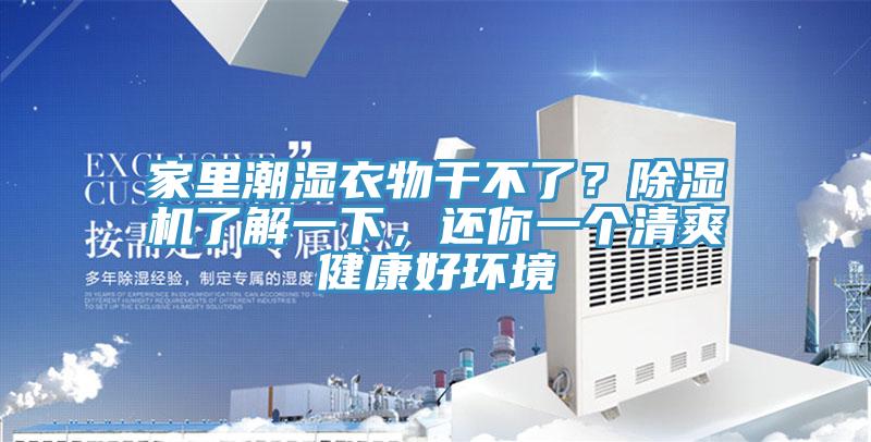家里潮濕衣物干不了？除濕機(jī)了解一下，還你一個(gè)清爽健康好環(huán)境