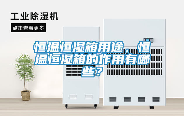 恒溫恒濕箱用途，恒溫恒濕箱的作用有哪些？