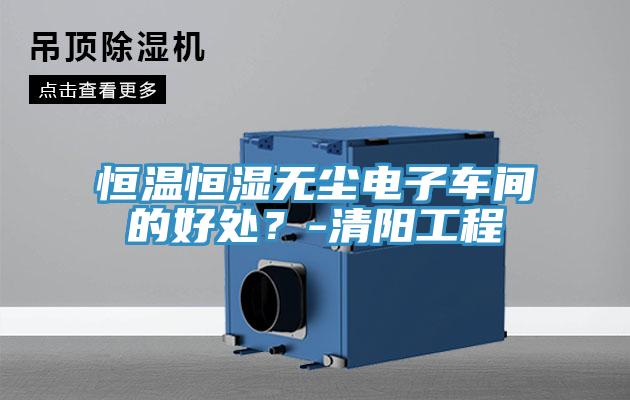 恒溫恒濕無(wú)塵電子車(chē)間的好處？-清陽(yáng)工程