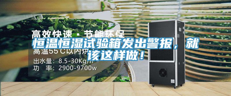 恒溫恒濕試驗(yàn)箱發(fā)出警報(bào)，就該這樣做！