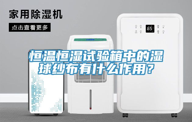 恒溫恒濕試驗箱中的濕球紗布有什么作用？