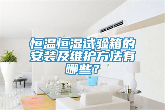 恒溫恒濕試驗(yàn)箱的安裝及維護(hù)方法有哪些？