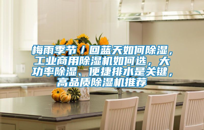 梅雨季節(jié)／回藍(lán)天如何除濕，工業(yè)商用除濕機(jī)如何選，大功率除濕、便捷排水是關(guān)鍵，高品質(zhì)除濕機(jī)推薦